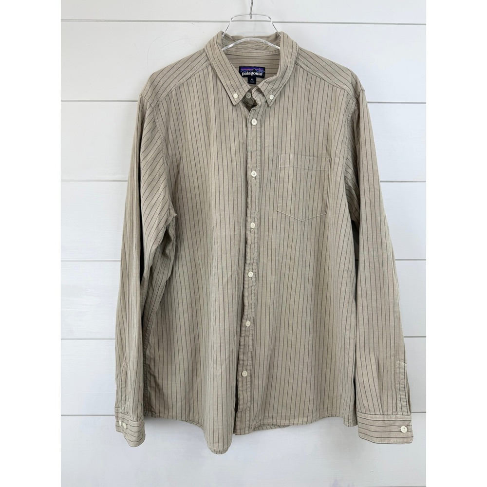 Patagonia LONG SLEEVE BLUFFSIDE Button Down Shirt Mens XL Organic 53790